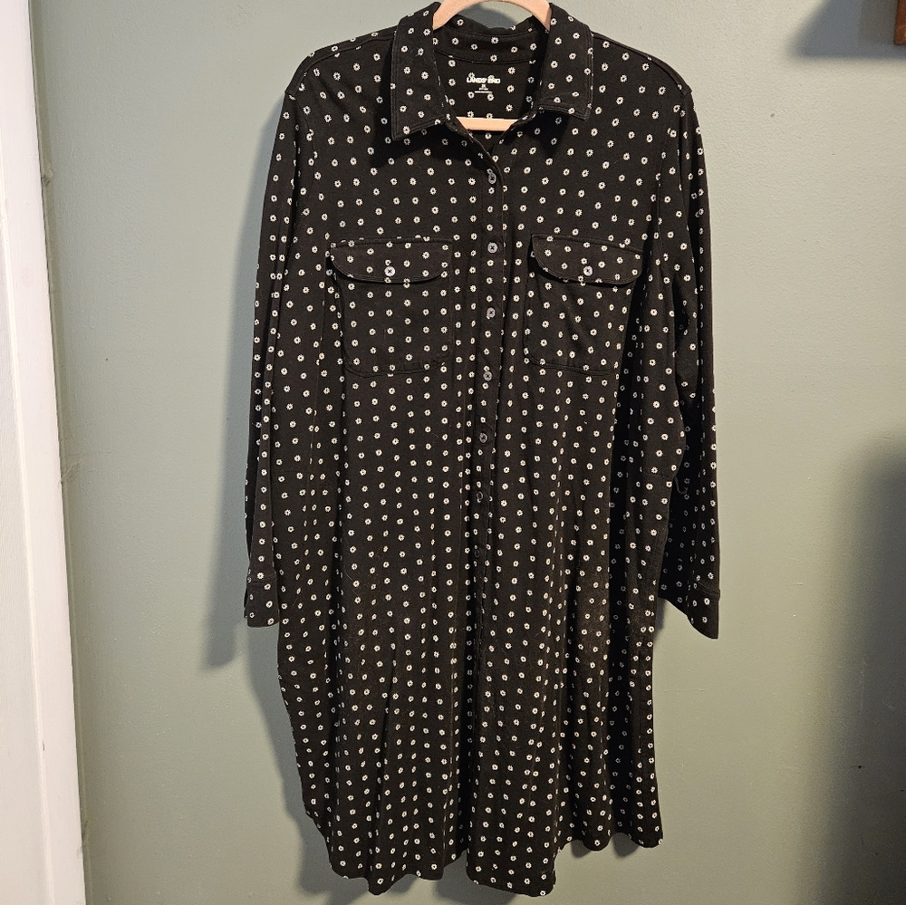 Lands' End Navy Midi Dress